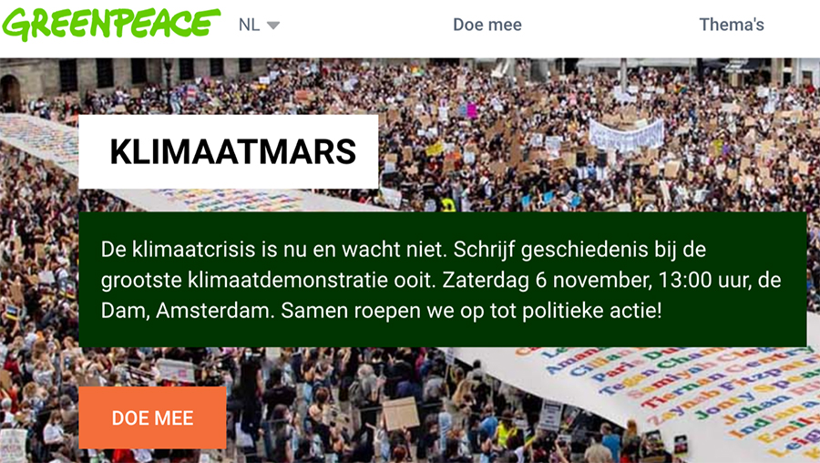GreenPeace - Klimaatmars